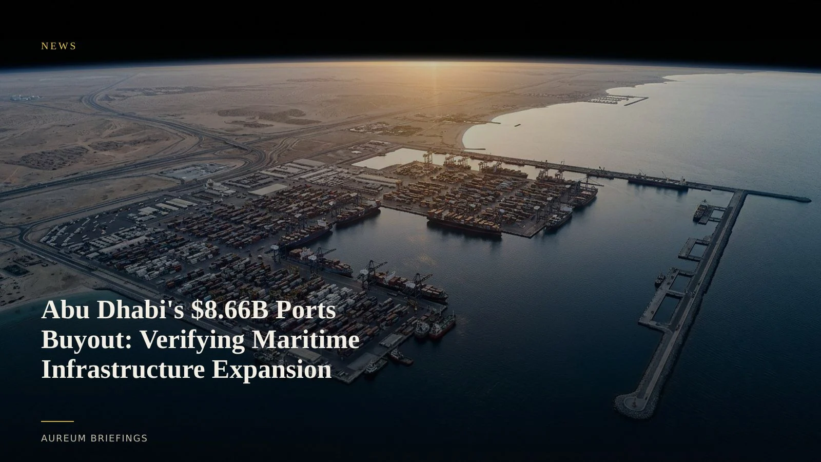 Abu Dhabi's $8.66B Ports Consolidation: Satellite Verification
