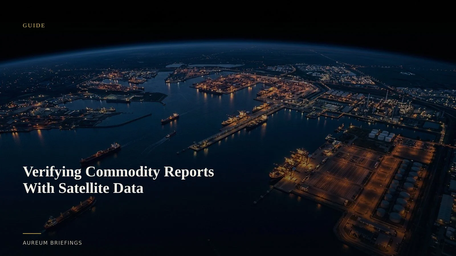 Verifying Commodity Reports With Satellite Data