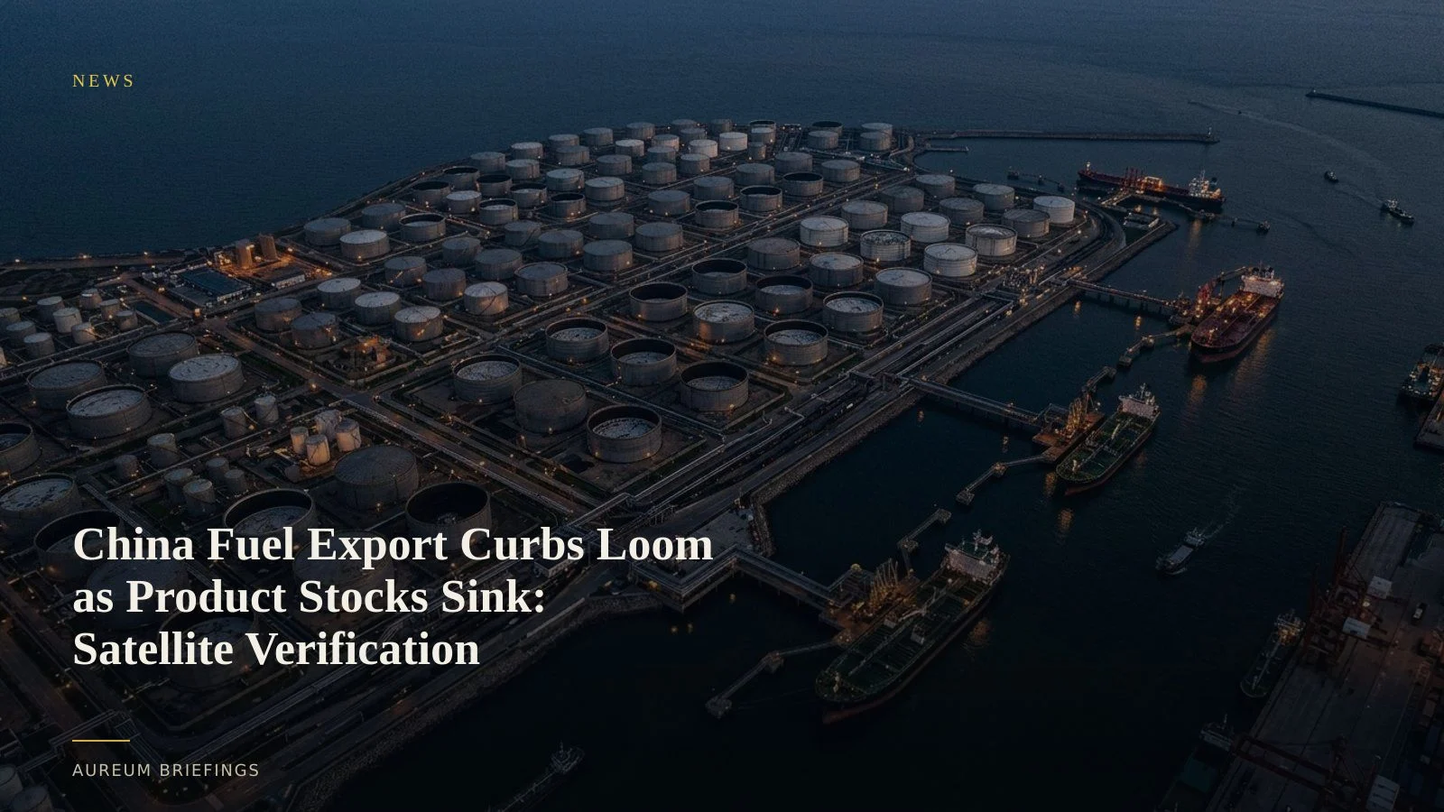 China Fuel Export Curbs Loom as Product Stocks Sink: Satellite Verification