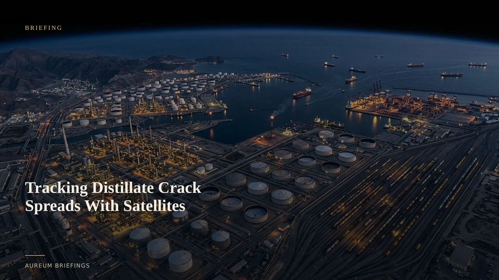 Tracking Distillate Crack Spreads With Satellites