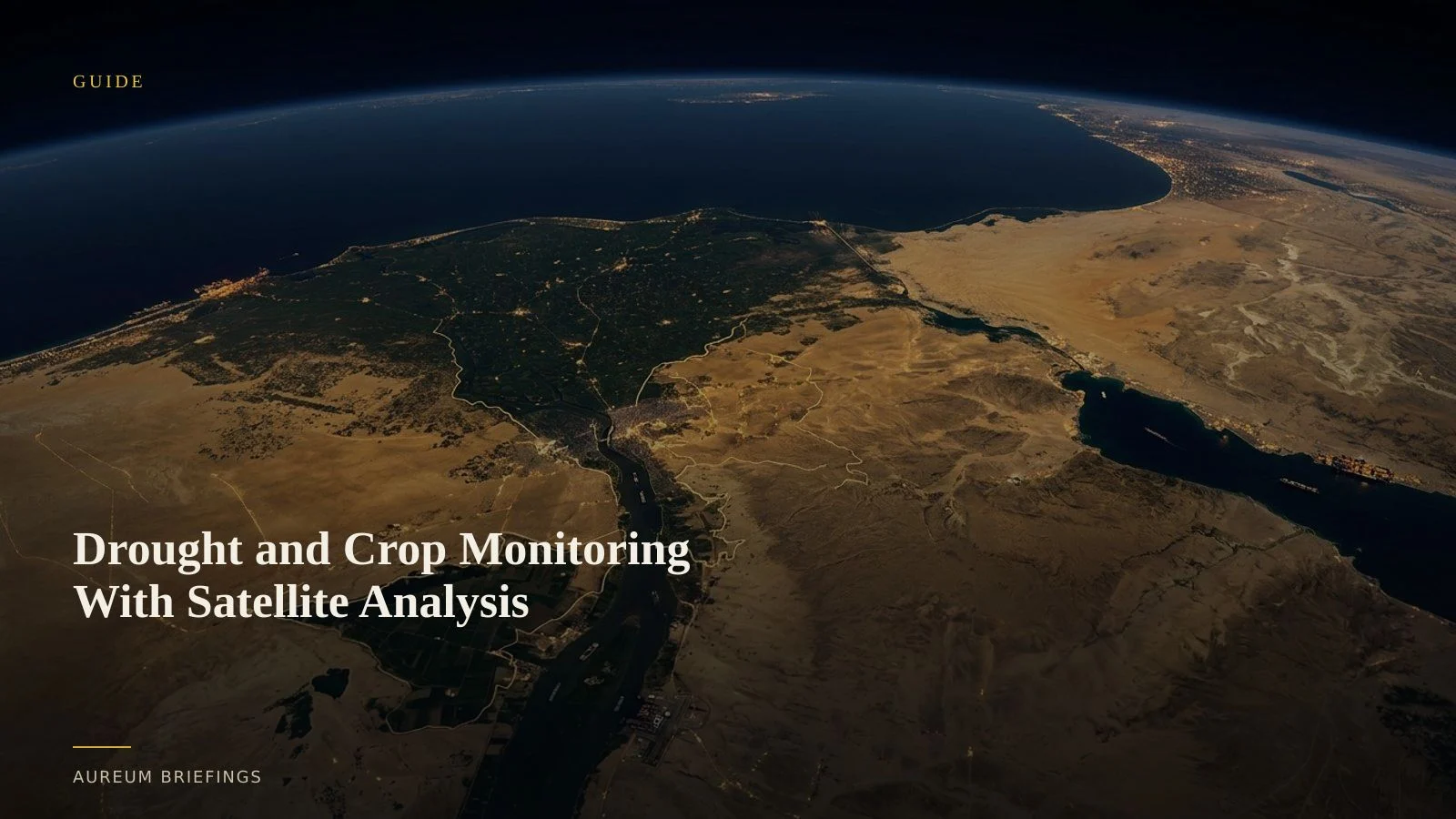 Drought and Crop Monitoring With Satellite Analysis