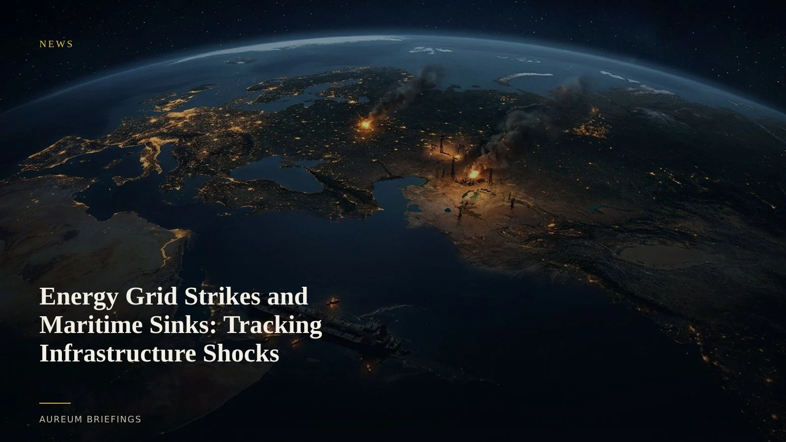 Energy Grid Strikes and Maritime Sinks: Tracking Infrastructure Shocks