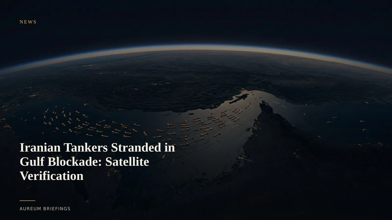 Iranian Tankers Stranded in Gulf Blockade: Satellite Verification