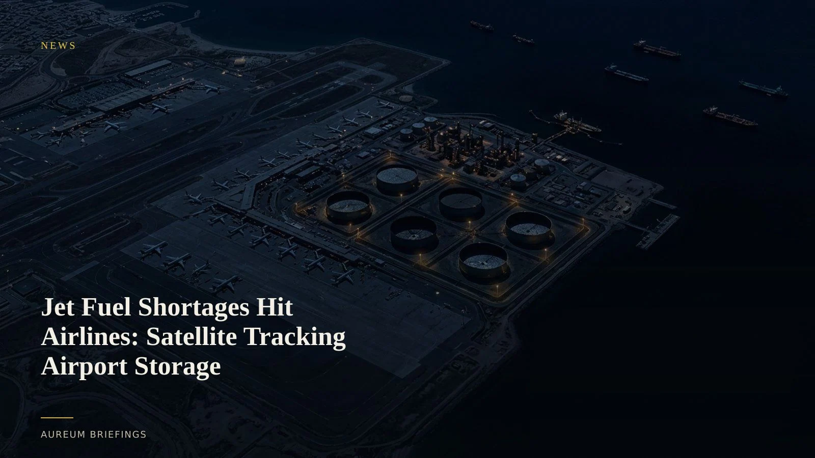 Jet Fuel Shortages Hit Airlines: Satellite Tracking Airport Storage