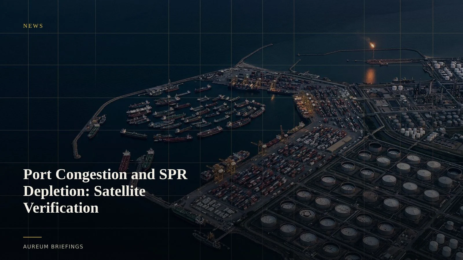 Port Congestion and SPR Depletion: Satellite Verification
