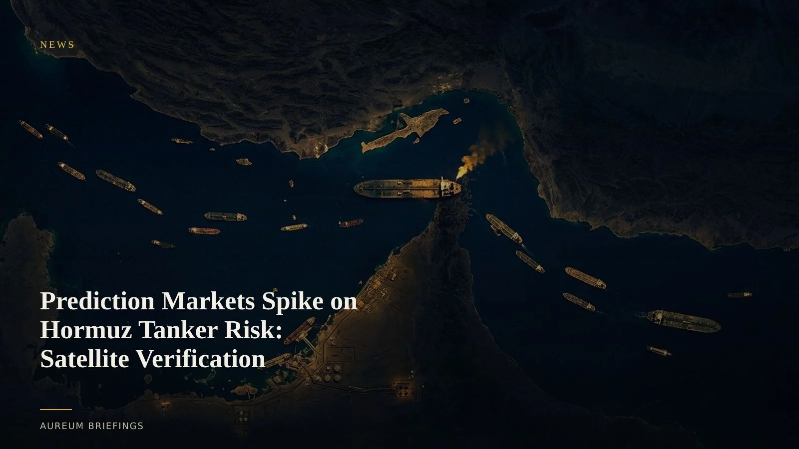 Prediction Markets Spike on Hormuz Tanker Risk: Satellite Verification