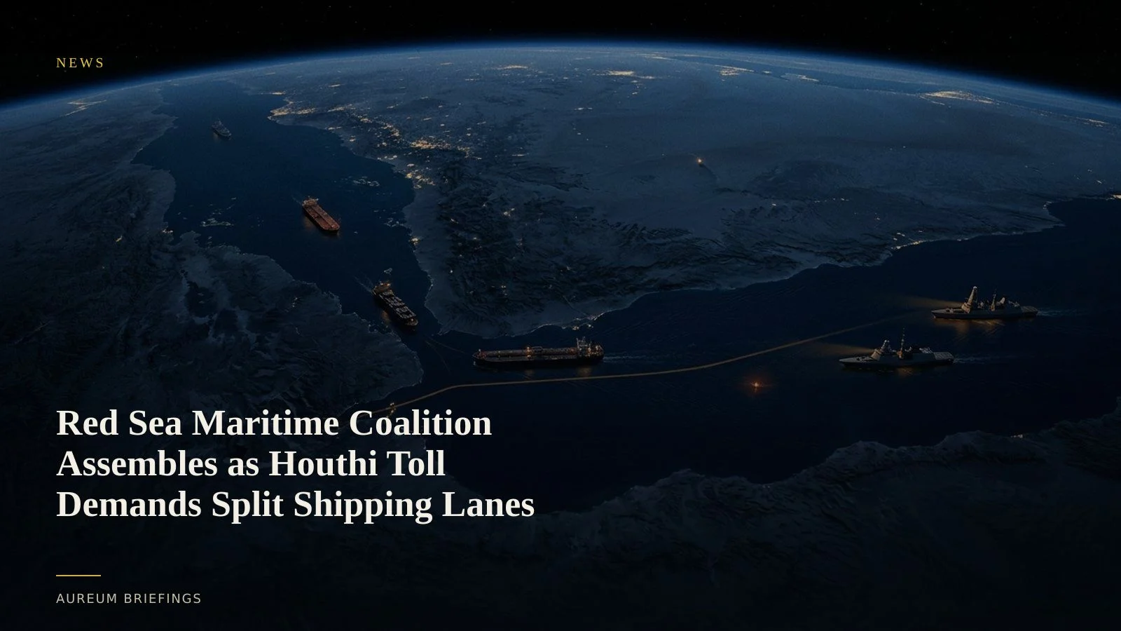 Red Sea Coalition Forms as Houthi Toll Demands Split Shipping Lanes