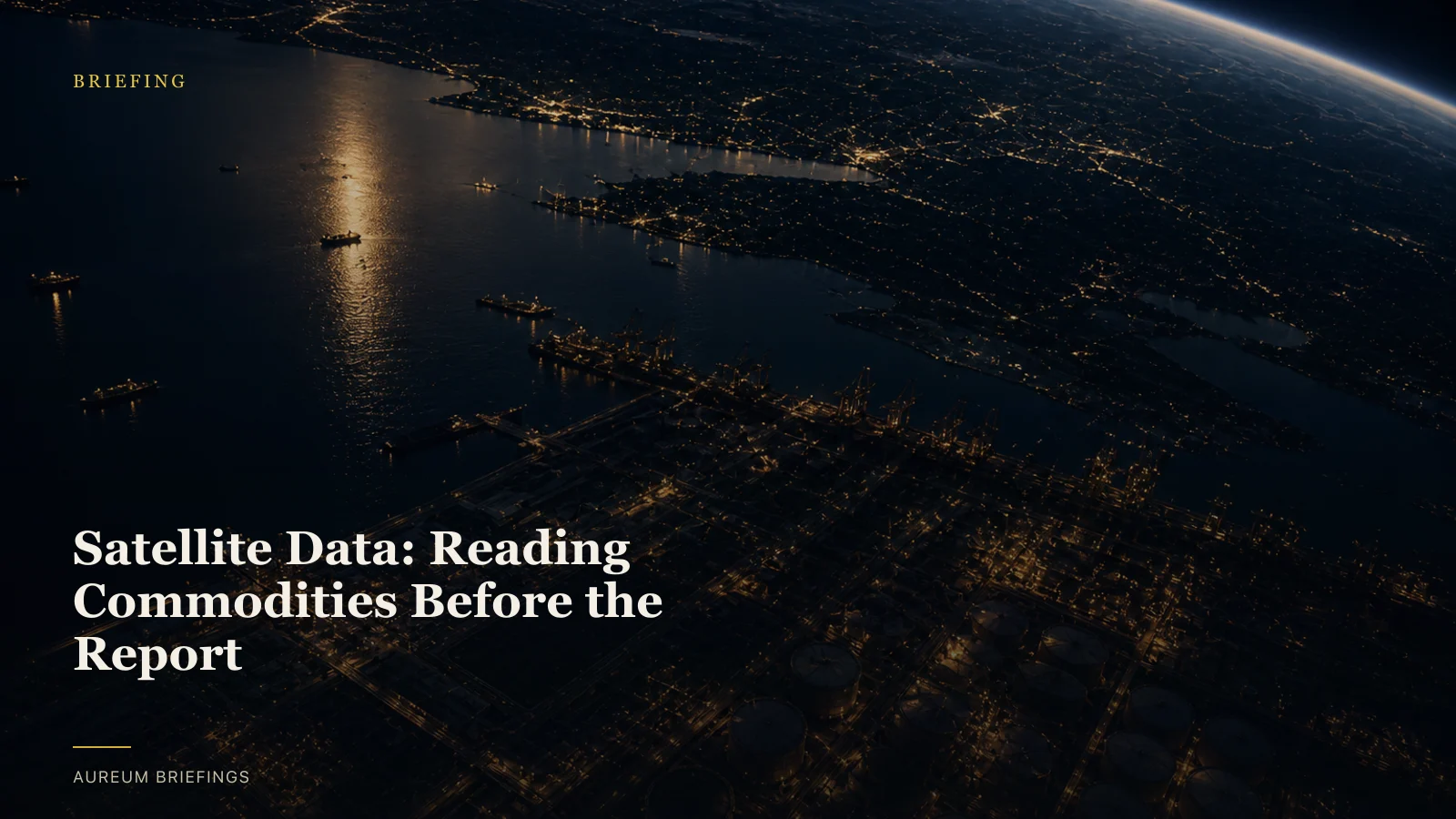 Satellite Data: Reading Commodities Before the Report