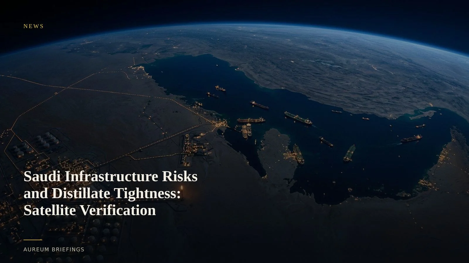 Saudi Infrastructure Risks and Distillate Tightness: Satellite Verification