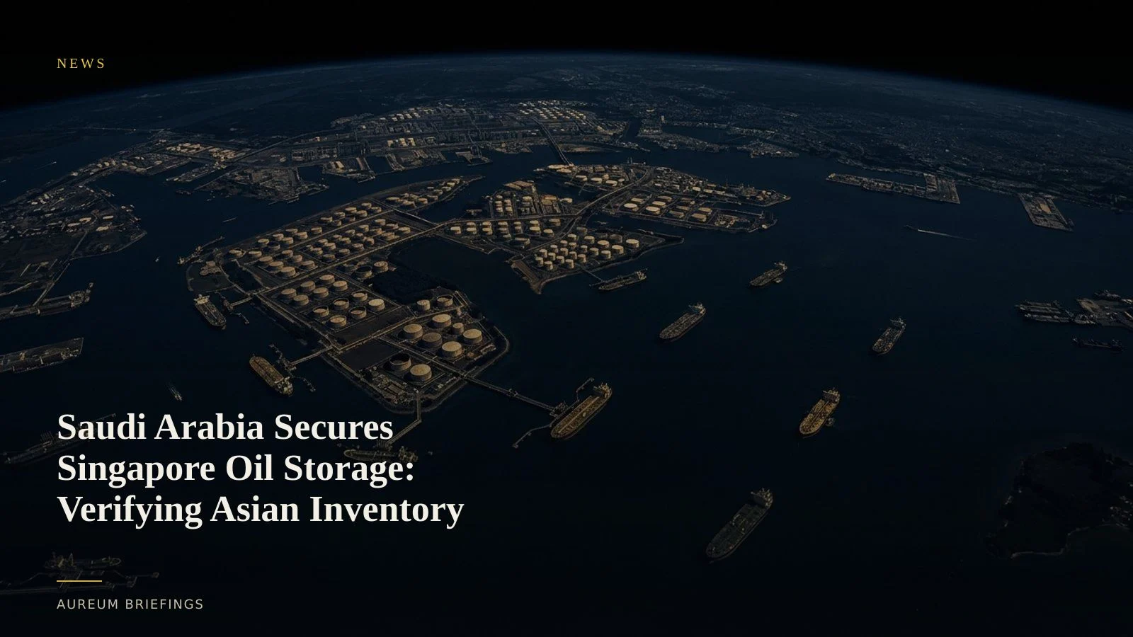Saudi Arabia Secures Singapore Oil Storage: Satellite Verification