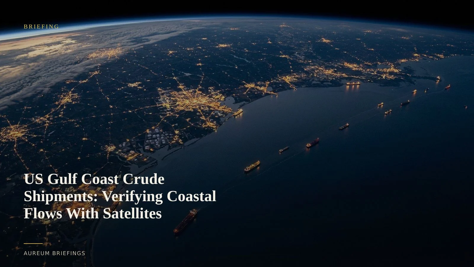 US Gulf Coast Crude Shipments: Verifying Coastal Flows With Satellites