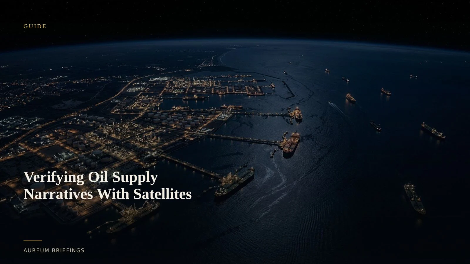 Verifying Oil Supply Narratives With Satellites