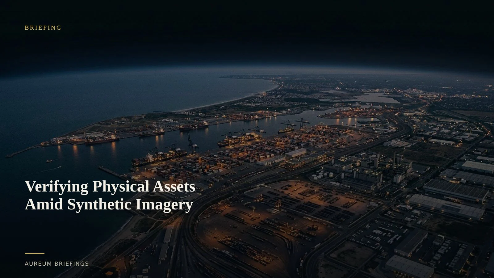 Verifying Physical Assets Amid Synthetic Imagery