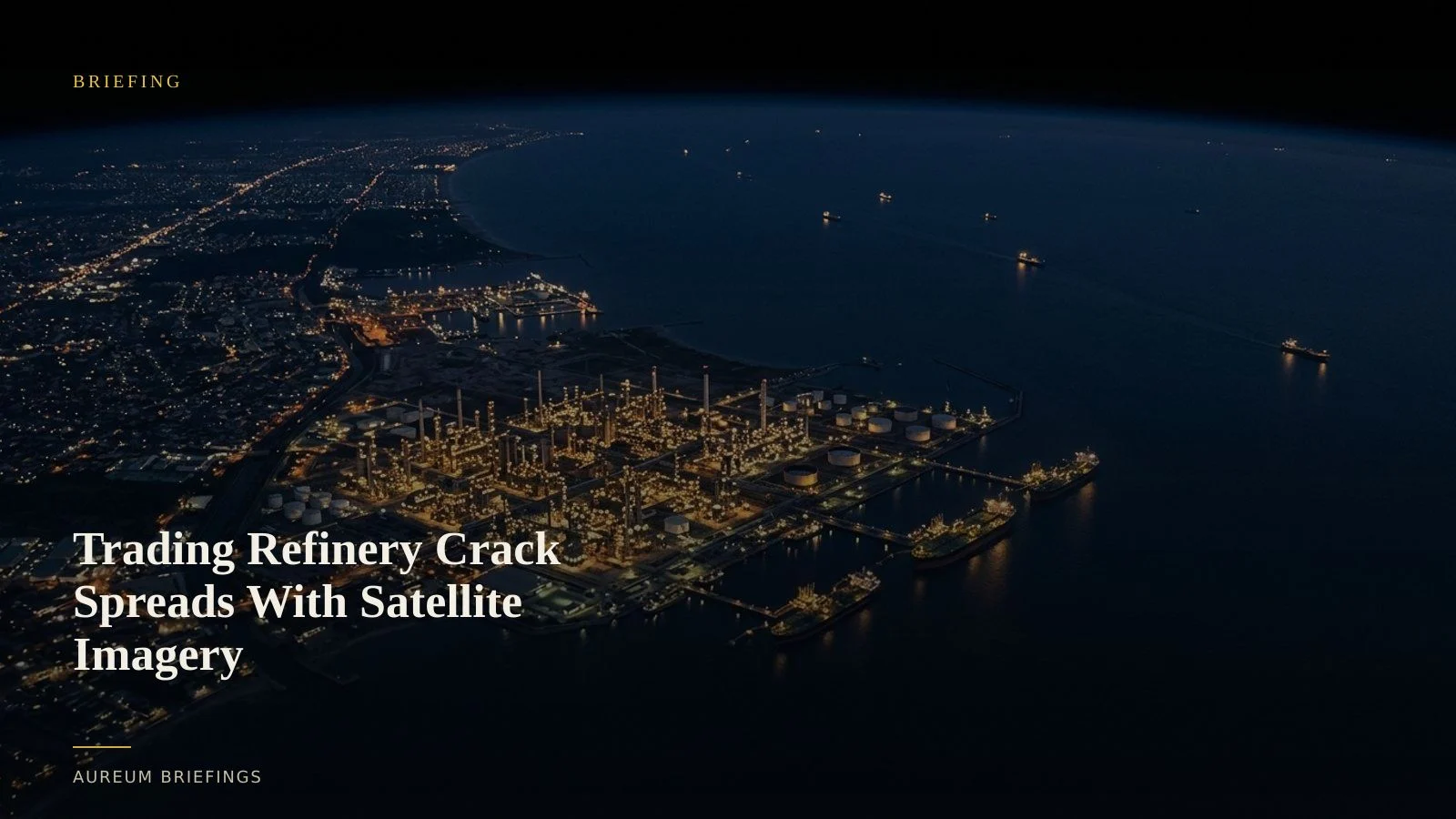 Trading Refinery Crack Spreads With Satellites