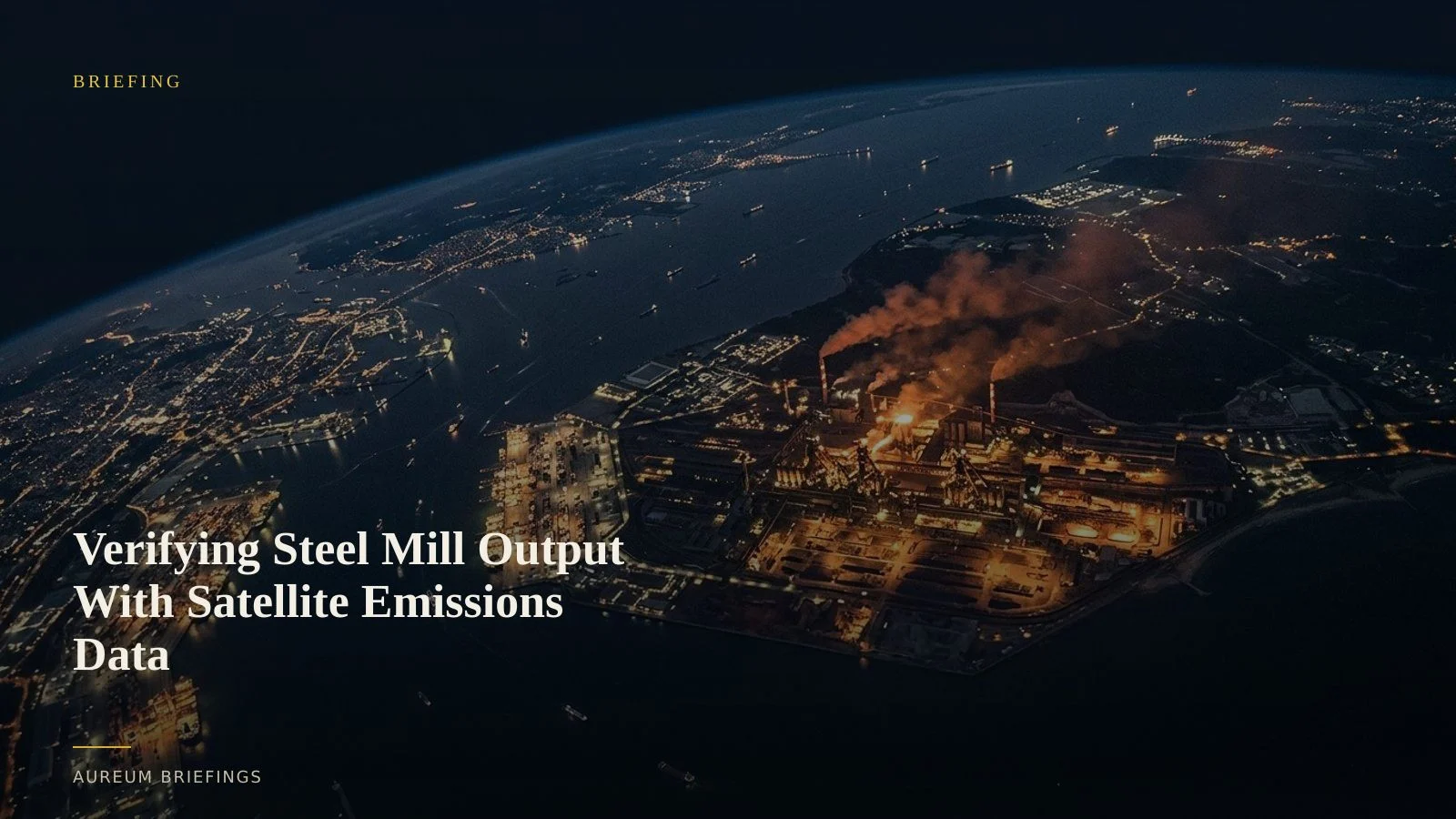Verifying Steel Mill Output With Satellite Emissions Data