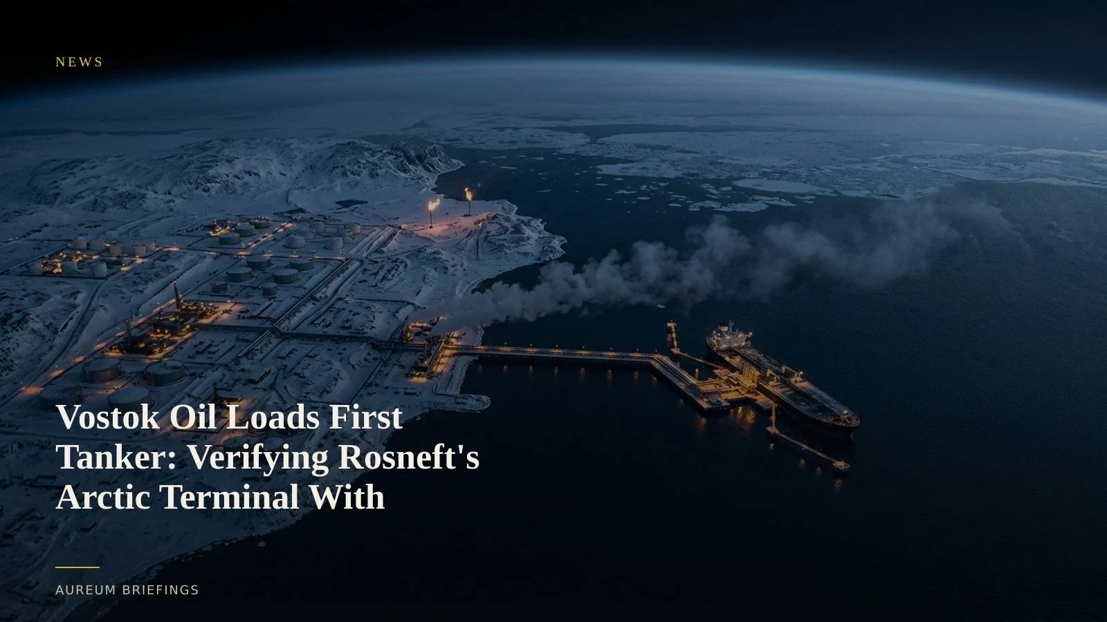 Vostok Oil Loads First Tanker: Verifying Rosneft's Arctic Terminal With Satellites