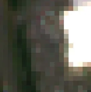 Extreme zoom of 10 metre imagery showing roughly ten cars per pixel